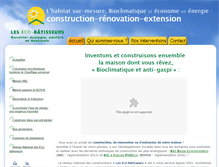 Tablet Screenshot of ecobatisseurs.fr